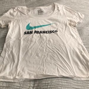 Nike logo San Fran white tee